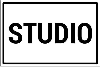 Studio bord | gecoat dibond materiaal | 18 x 12 cm