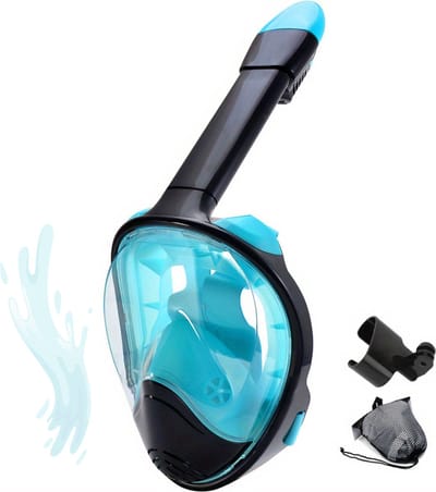 Livano Snorkelmasker - Volwassenen - Snorkel - Snorkelset - Duikbril - Full Face - S/M - Groen
