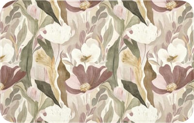 Badmat 80x50 cm - Antislip - Bloemen - Aquarel - Kleurrijk - Badmatten voor badkamer - Badkamermat - Douchemat - Badkamer mat