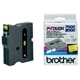 Brother TX-641 tape zwart op geel 18mm x 15m (origineel)