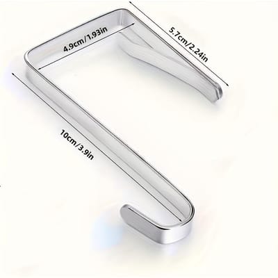 Set van 5 moderne, verstelbare roestvrijstalen ophanghaken voor over de deur - gepolijste metalen hangers voor kleding, handdoeken en tassen 5pcs