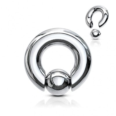Piercing ball closure ring 6x14x10 - zilver - LMPiercings