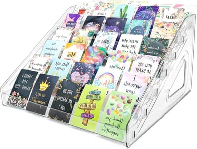 Kaarten Display - Verzamelkaarten Plank - Collectie Tonen - 7 Niveaus - 30 cm Breed - Helder