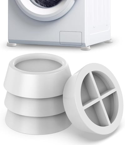Rubberen trillingsdempers Wasmachine 4x Droger Vaatwasser Vibratiedemper Accessoire Reserveonderdeel Schokdemper Anti-slip voetjes Demperpads Huishoudelijke apparaten Wit