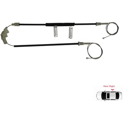 BWR5258 Reparatieset Elektrisch Raammechanisme Achter Rechts voor Volvo S40 V40 MK1 644 645 1995-2004 4/5-Deurs 30623453