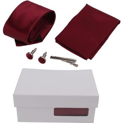 Ensemble Cravate Homme avec Mouchoir Pince à Cravate Boutons de Manchette Design Classique Style Affaires Loisirs Délicat