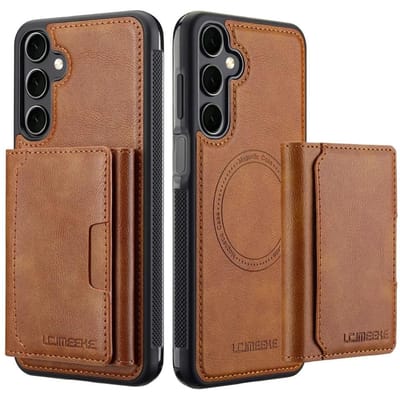Voor MagSafe Magnetische Case Voor Samsung Galaxy S25 S26 Ultra S24 Plus S22 S21 A55 A35 A16 A15 A17 A37 A57 Afneembare Portemonneehoes Galaxy S25 FE