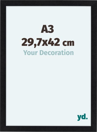 Your Decoration - Fotolijst A3 29,7x42 cm - MDF - Zwart Mat - Como