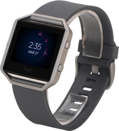 watchbands-shop.nl Siliconen bandje - Fitbit Blaze - Grijs - Small