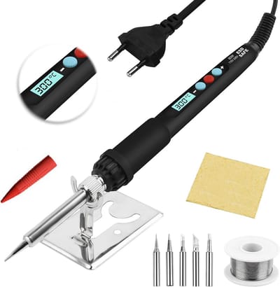 Soldeerbout Set - Elektrisch Gereedschap - Elektronica Reparatie - Instelbare Temperatuur - 60 Watt - Zwart
