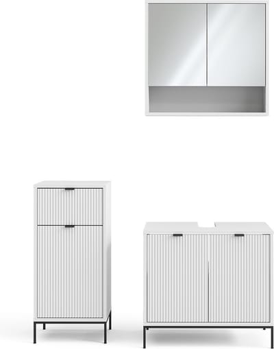 Vicco Badkamermeubelset Eliza, Wit, 3-delig