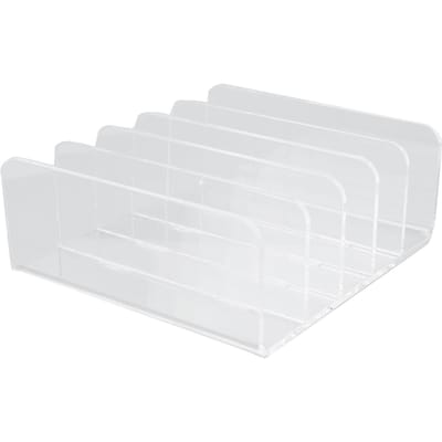 Bureau Bestandsorganizer Helder Acryl 5 Vakken Kantoor Document Sorteerder Multifunctionele Brief white