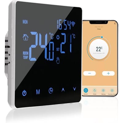 WiFi slimme thermostaat temperatuurregelaar voor 16A elektrische verwarming LCD-scherm touchscreen week WIFI electric heating