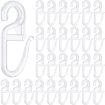 Gordijnhaken - Clipshaken - Gordijnen Ophangen - Onopvallend Ontwerp - 100 stuks - Transparant
