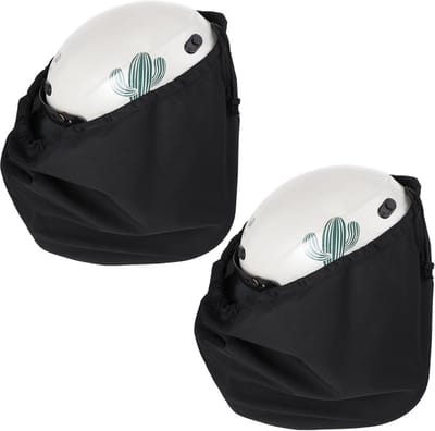 2 stuks microvezel skikap opbergzakken met trekkoord - Opvouwbare grote helm organisatie rugzak voor motorfiets en fiets