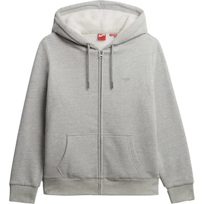 Superdry - Essential Borg Gevoerde Zip Hoodie - Dames - Hoodies