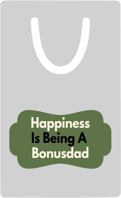 Hacebo® - happiness is being a bonusdad metalen boekenlegger - Papa - de liefste bonusvader - vader cadeautjes - vaderdag - verjaardag - geschenk - kado Bladwijzer boekenleggers - 7.6 cm x 5cm