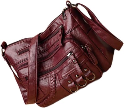Schoudertas Dames - Crossbodytas Tote - Dagelijks Gebruik - Praktisch Ontwerp - 25x9x18cm - Rood