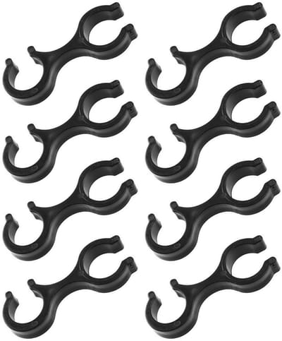 Dailygoods- Wandelstokhouder Dubbelkoppig Ontwerp - 8 Stuks - Wandelsokken Accessoires - Trekking Pole Clips - Herbruikbare Clips - Veiligheid tijdens Wandelen
