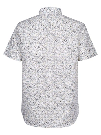Petrol Industries - Heren Overhemd met all-over print Drifter - Wit - Maat XXL