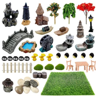 Miniatuur Tuindecoratie voor Feeëntuin en Landschapsbouw | Miniatuur Bomen en Accessoires
