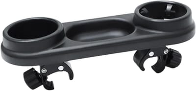Kinderwagen Dienblad - Bekerhouder Tafeltje - Onderweg Eten - 360 Graden Draaibaar - 35.8 cm Lengte - Zwart