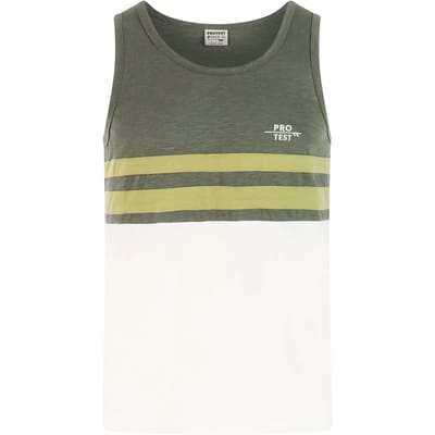 Protest PRTIspa - Tanktop Heren - Normale pasvorm - Ronde hals - Mouwloos - Groen
