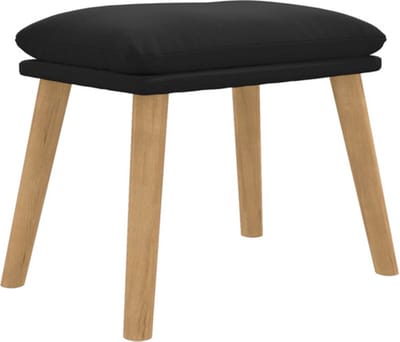 vidaXL - Voetenbank - 45x29,5x35 - cm - fluweel - zwart