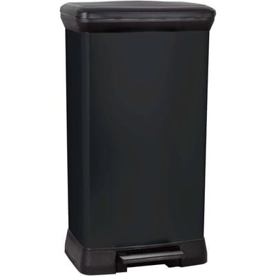 Curver Deco bin metalics 246364 Afvalbak 50 l (b x h x d) 390 x 720 x 290 mm Zwart 1 stuk(s)