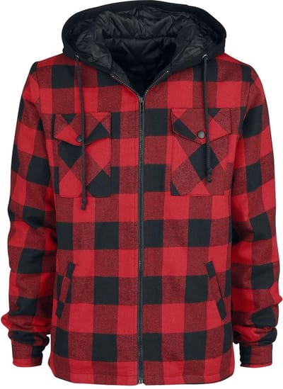 Forplay Lumberjack Heren Tussenseizoensjas - rood/zwart - S