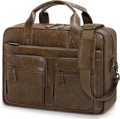 Vintage Messenger Bag voor Laptops - Waterdichte Aktetas met Retro Stijl voor Werk en Reizen