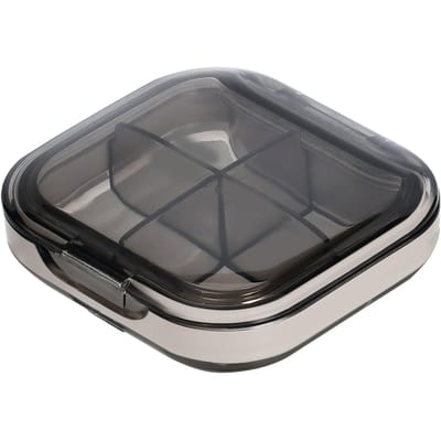 Draagbare Mini Pilendoosje Reis Pillen Dispenser Organizer Huishoudelijk Voedselkwaliteit Afgesloten Opslag gray