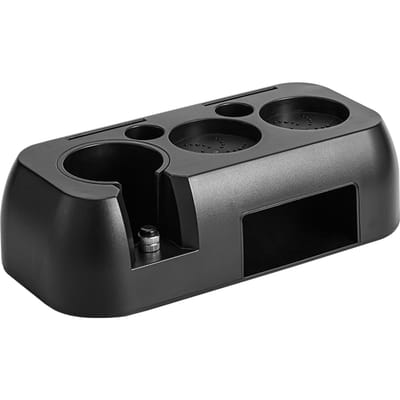 Multifunctional Espresso Tamping Station 51-54/58mm Portafilter Holder with 2 Organizer Holes and noir