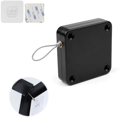 Dailygoods- Deursluiter Automatisch - 1200 N Treksterkte - Eenvoudige Installatie - Roestvrij Staal - Flexibele Staaldraadkabel - Storingvrij Sluiten - Deurdranger