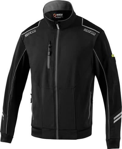 Sparco Light-Shell Jas Tech Austin Softshell Jas - Zwart — Grijs — M