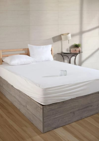 Matrasbeschermers - Waterdicht Matrasbeschermer - 200x220 cm - Wit - Katoen - Molton - Matrasbeschermer - Fitted - Hoeslakenbadstof Rondom Elastiek - Waterdichte Matras Beschermer - Incontinentie - De Linde Home