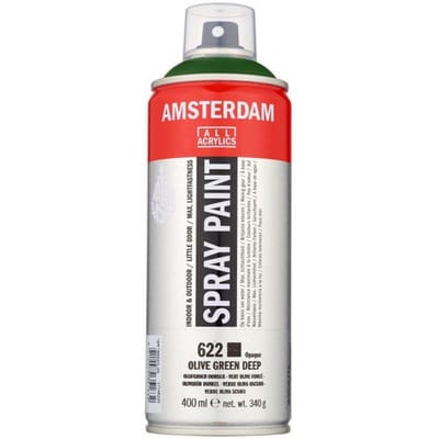 Bombe de peinture Amsterdam 400 ml vert olive foncé vert