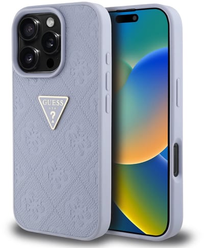 Guess telefoonhoesje voor iPhone 16 Pro Max - slank ontwerp - paars