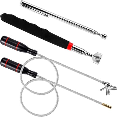4x Uitschuifbare Magnetische Grijper - Flexibele Ophaalstok voor Metalen Onderdelen