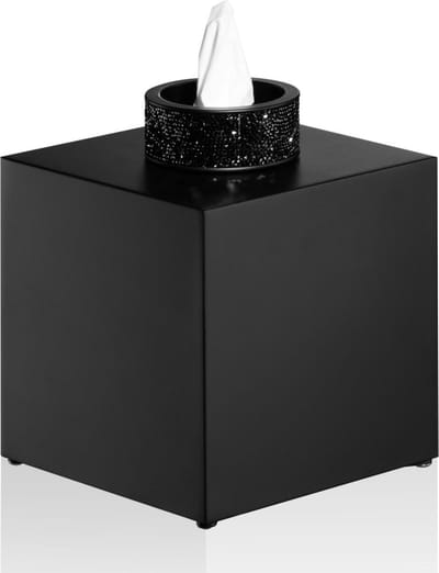 Tissuebox - ROCKS KB, mat zwart.
