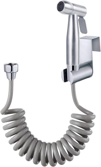 Draagbare bidetsproeier met haak voor waterreservoir en flexibele telescopische doucheslang van ABS voor badkamer, douche, luierschoonmaken en het wassen van huisdieren.