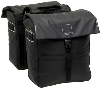 New Looxs ® Leeds Double - Dubbele Fietstas – Past op elke Bagagedrager – Gerecycled materiaal - Geschikt voor Elektrische Fietsen – 38 liter - Zwart