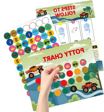 Zindelijkheidstrainer - Beloningsstickers - Potjestraining Stimuleren - Interactief Leerhulpmiddel - 10 Stuks - Multicolor