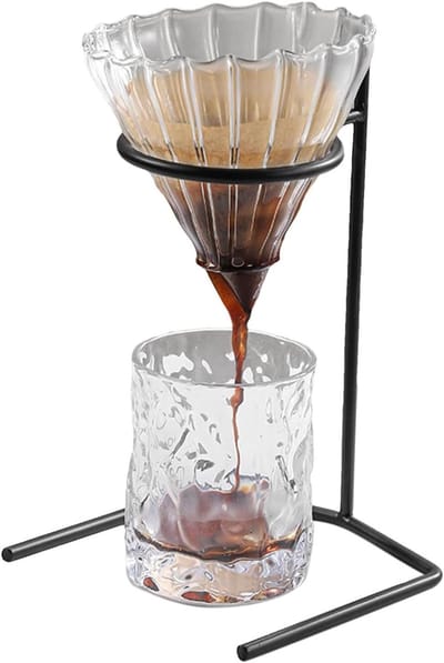 Koffie Overgietstandaard - Druppelstation - Perfect Koffie Zetten - Verstelbaar Frame - 14.8D x 11.9B cm - Meerkleurig