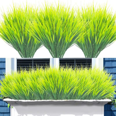 Kunstgras Bundels - Nep Tarwegras - Tuin Decoratie - UV-Bestendig - 20 Bundels - Groen