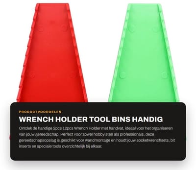 Dailygoods- Sleutelhouder met wandmontage - Sleutel organizer - Gereedschap houder - Opbergruimte - Duurzaam plastic - Inclusief 2 stuks - Sleutelrek
