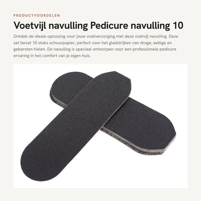 Dailygoods- Voetvijl Professioneel - 10 Stuks Navulling - Eeltverwijderaars - Pedicure Bestand - Dode Huid Verzorging - Hoogwaardige Materialen