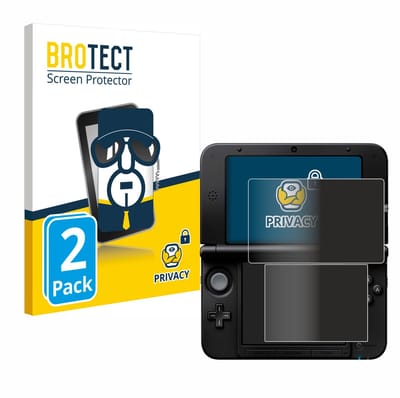 BROTECT - privacy screenprotector voor Nintendo 3DS XL SPM7800 - Folie Beschermfolie Blauwlichtfilter 2 Stuks