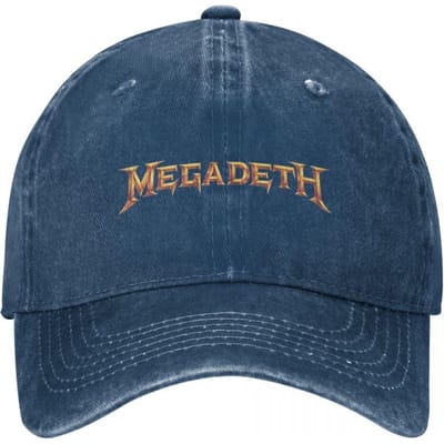 Megadeths Metal Baseballpetten Retro Verweerd Denim Gewassen Rockmuziek Hoofddeksels Voor Mannen Vrouwen Buiten Zomerpetten Pet One Size gray