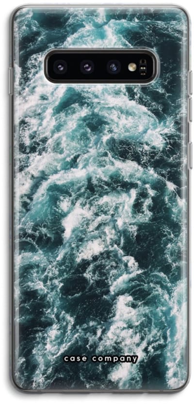 Case Company® - Hoesje geschikt voor Samsung Galaxy S10 4G hoesje - Zee golf - Soft Cover Telefoonhoesje - Bescherming aan alle Kanten en Schermrand